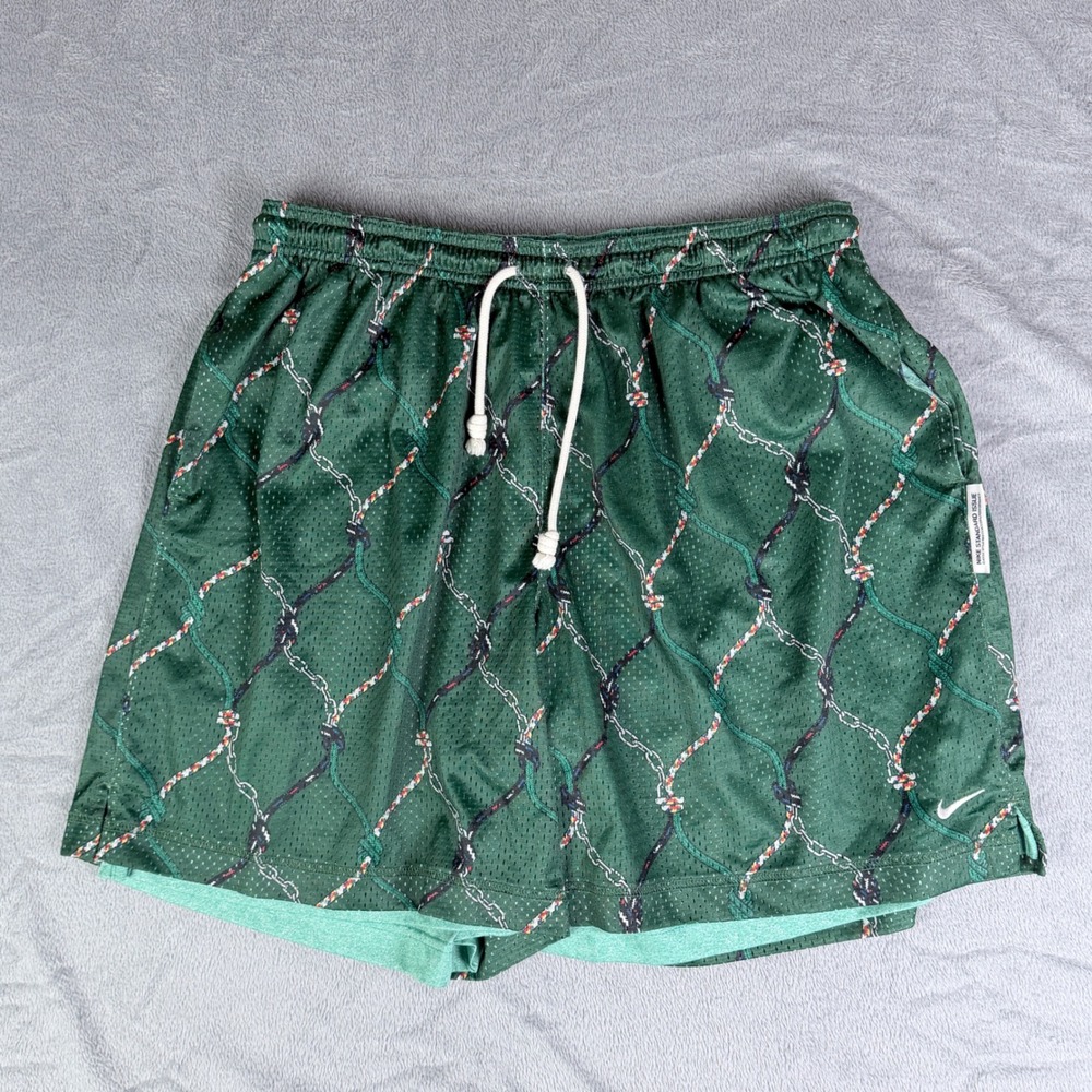 Nike Standard Issue‎ Basketball Reversible Shorts Green Mesh DQ5722-341 Mens XL